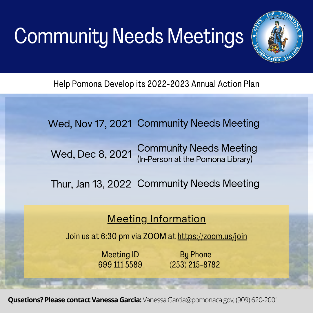 Community Needs Meetings - English