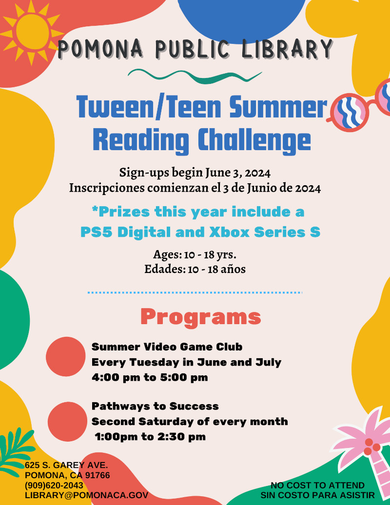 Tween / Teen Summer Reading Challenge