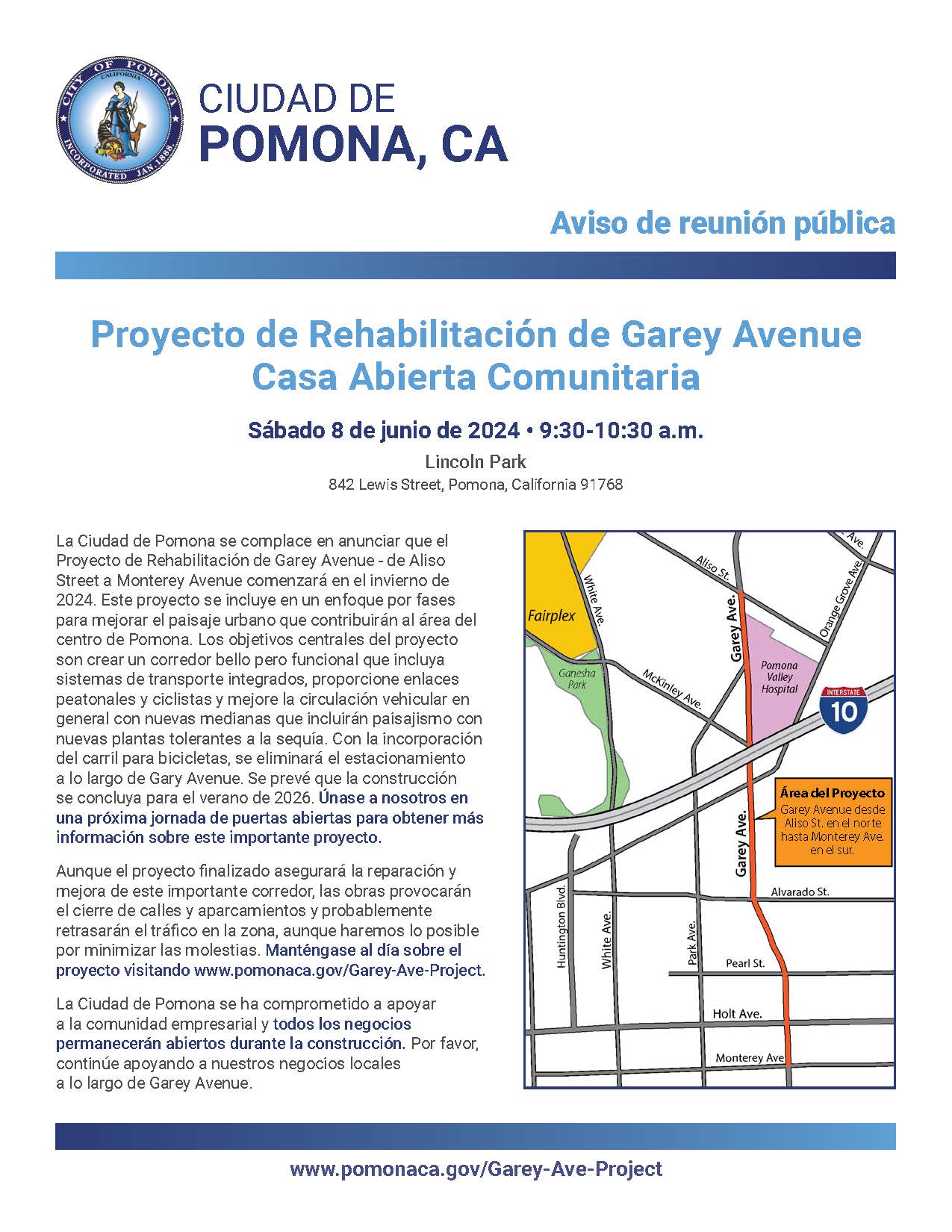 Garey Ave_Public Meeting Notice_June8 Spanish